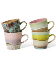 Afbeelding in Gallery-weergave laden, 70s ceramics: americano mugs
rococo, set of 4
KST0126