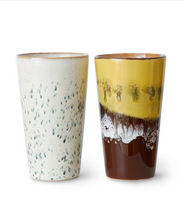 Afbeelding in Gallery-weergave laden, HKliving Latte Machiatto mok Ceramic 70s brine set
