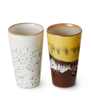 Afbeelding in Gallery-weergave laden, HKliving Latte Machiatto mok Ceramic 70s brine set
