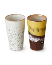 Afbeelding in Gallery-weergave laden, 70s ceramics latte mugs Brine set
